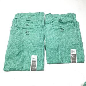 NWT Boys L 10/12 Green Short Sleeve T-Shirt 100% Cotton Falls Creek Lot Of 5